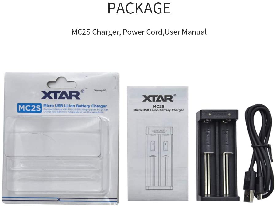 Pack Chargeur MC2 Vape Power 18650, pack accus 18650 et chargeur