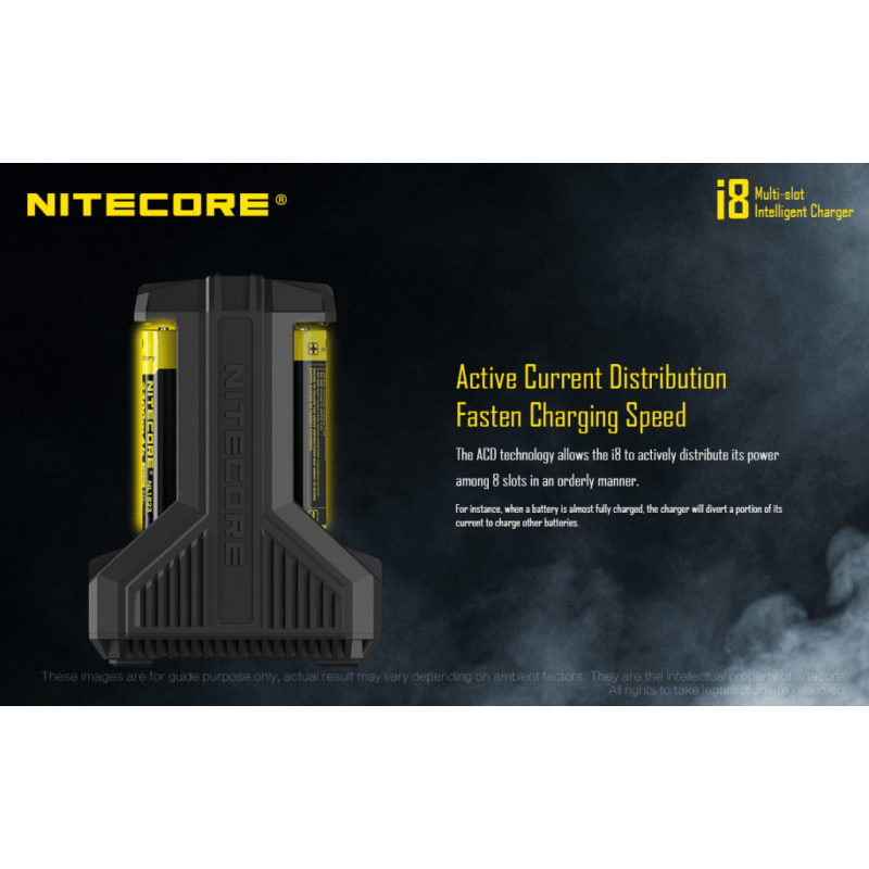 Nitecore i8 Intellicharger Li-ion, NiMH/NiCd 8 slot Charger