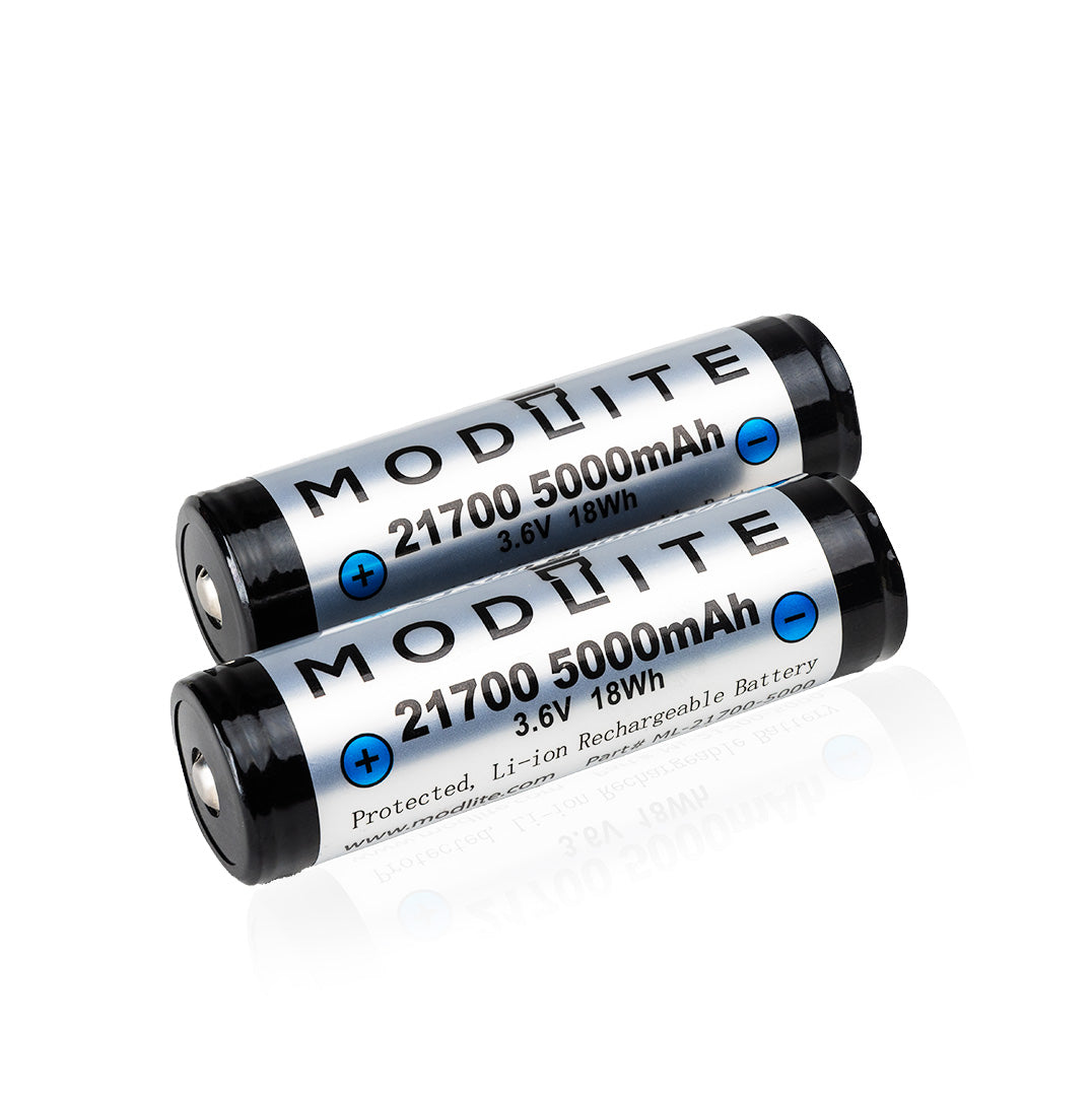 Modlite 21700 5000MAH Protected Button Top Cell (2 Pack)
